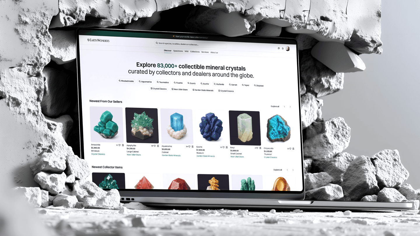 A 0→1 marketplace for fine-mineral collectors, built on trust