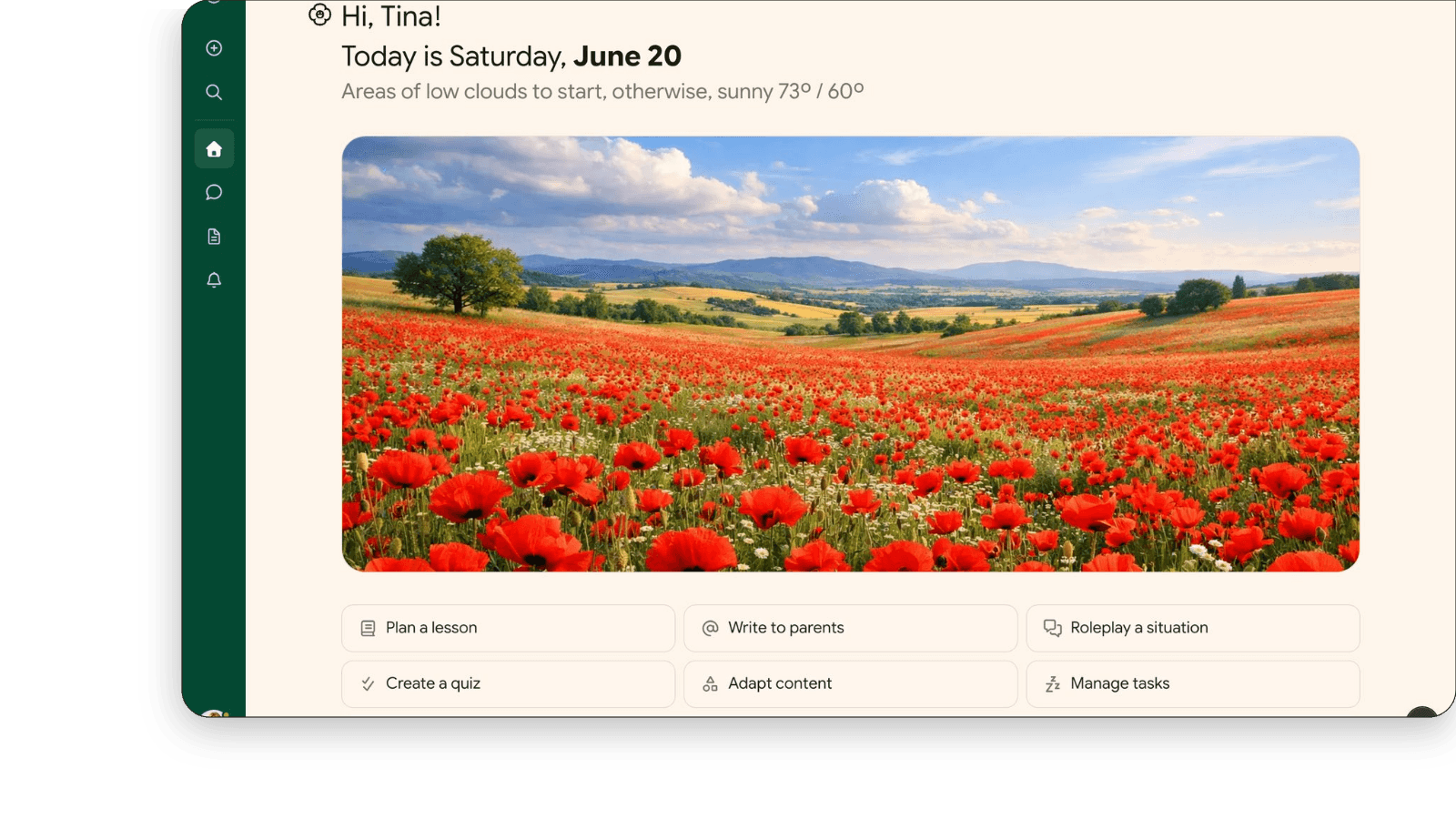 A voice-first AI assistant for teachers — lesson plans, parent notes, quizzes