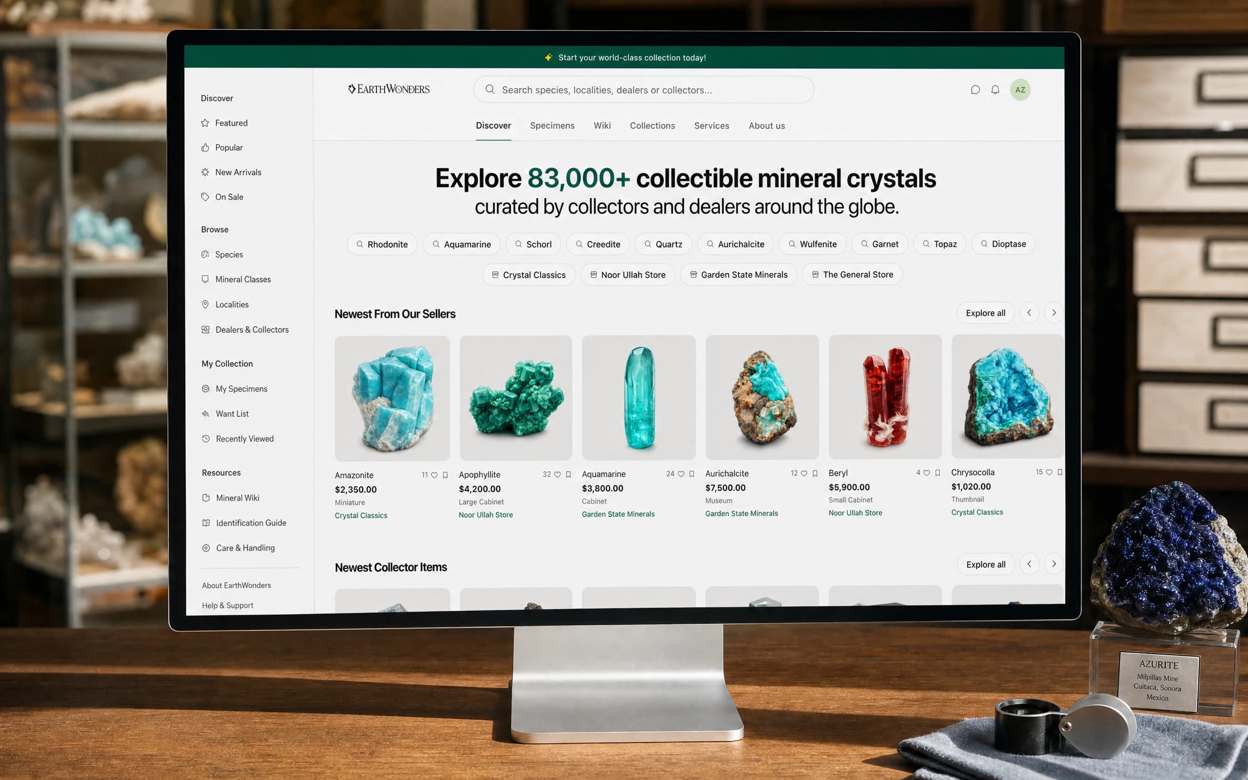 A 0→1 marketplace for fine-mineral collectors, built on trust